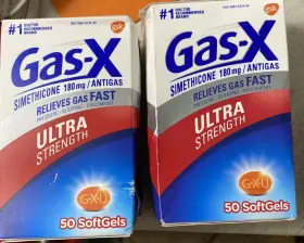 Gas-x 300676274515 Two 50ct Ultra Strength Anti-gas Simethicone 180mg Softgels Exp 02/2025