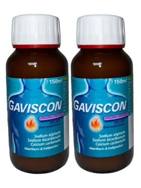 Gaviscon 000158064584 2 Pack - Gav-iscon Original Aniseed Heartburn And Indigestion 150ml