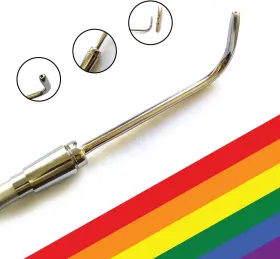 Gays Best 711181824155 Clean Pass Douche - Stainless Steel Cleansing Shower Tube For Men And Women