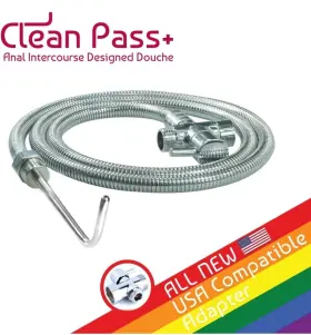 Gaysbest 880180819537 Clean Pass Douche Kit - Pre-intercourse Hygiene Stainless Shower Nib