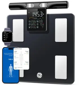 8-electrode Ge Cs10h Body Scale 400lb Capacity Bluetooth App Sync Black Smart Weight