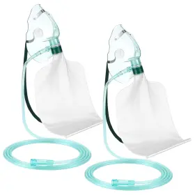 Zun-geiserailie-1180 Geiserailie 2pcs Xl Non Rebreather Oxygen Mask With Reservoir Bag Rebreathing