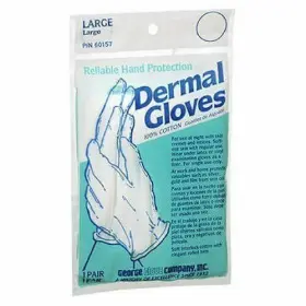 60153 George Glove Dermal Gloves Hand Protection 100% Cotton Medium 1 Pair Pack Of 6