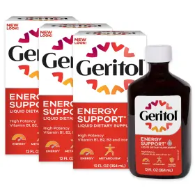 20346017011122 Geritol Iron Vitamin And Supplement 12 Fl Oz Pack Of 3 Liquid Energy Support