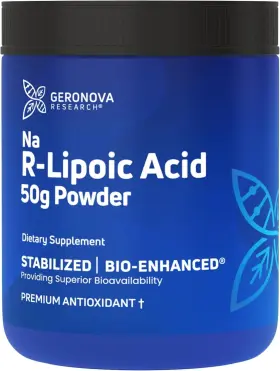 Geronova Research 860011861362 R Lipoic Acid Supplement Na Rla Powder 50g Bio-enhanced