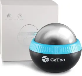 Getoo 745679734756 Cryosphere Cold Massage Roller Ball - 2.8 Inch Ice L-blue Ring And Black
