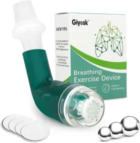B0bl3mjh8p Giyosk Breathing Exercise Device For Lungs Lung Expansion And Mucus Relief Green-e