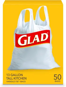 1258760764 Glad Tall Kitchen Trash Bags 13 Gallon Unscented 50 Count Pack Of 1 White