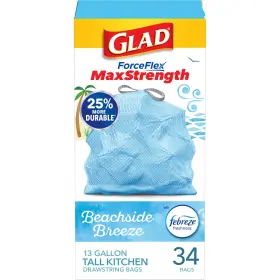 2726899 Glad Tu Tall Kitchen Trash Bags 13 Gallon 34 Count Pack Of 1 Blue