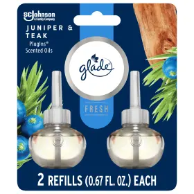 367053 Glade Air Freshener Refills 1.34 Fl Oz 2 Count Juniper And Teak Plugins Scented