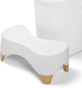 Ug603 Gligam Toilet Stool Poop For Bathroom Bearing White Bamboo Printed Leg