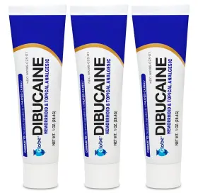 4047-fba-3 Globe 3 Pack Dibucaine 1% Hemorrhoid Treatment Ointment - 1 White
