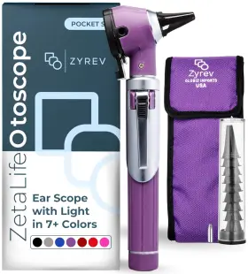 Globiz Imports 445038214266 Zyrev Zetalife Otoscope - Ear Scope With Light Infection Detector Pocket S