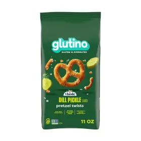 Glutino 737880061776 Vlasic Gluten Free Dill Pickle Pretzel Twists Snacks 11 Oz