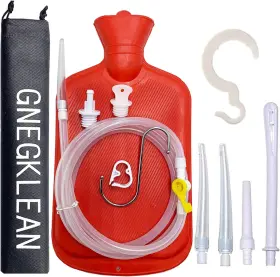 Gnegklean 313031465480 Coffee Enema Bag Kit - 5.0ft Silicone Hose 2l Enemas At Home Water And Colon Detox