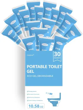 Godora-1 Godora 642380724857 30 Packs Eco-friendly Portable Toilet Poo Urine Gel White