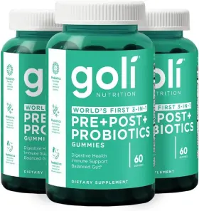 De111 Goli 055840405072 Pre Pro Postbiotic Gummies - Worlds First 3-in-1 Formula With Probiotics