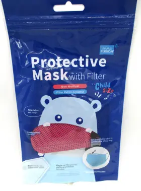 Grand Fusion 039339677867 Grandfusion Non Medical Protective Mask With Filter Child Size Pink