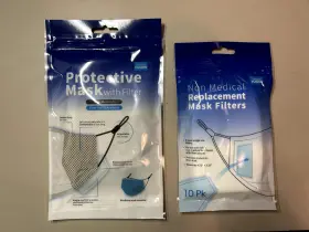A677362 Grand Fusion Housewares Grandfusion Non-medical Gray Protective Mask With 10pk Replacement Filters