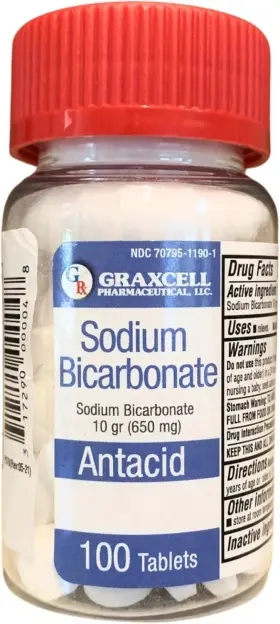 Grx-2001 Graxcell Sodium Bicarbonate Tablets Usp 650mg 10 Grains 100 Count Pack Of 1