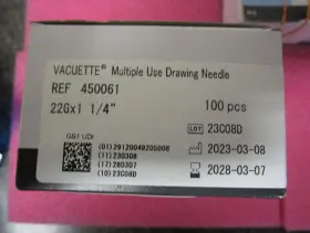 450061 Greiner Bio-one Vacuette Multiple Use Drawing Needle - 100pcs 22 G Ref
