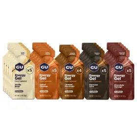 Gu Energy 769493102430 Gel Sports Nutrition Original 24 Count Assorted Flavors Vegan Kosher
