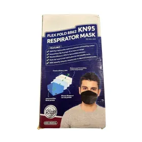 2626 Guangdong Golden Leaves Technology Development Co. 850019419115 Kn 95 Respirator Mask 50 Count Flex Fold Style Black Soft Strap Gb 2019 New