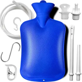 Guatbsecure 772467529157 2 L Home Enema Bag Kit With Tips 60 Inch Long Silicone Hose Controla