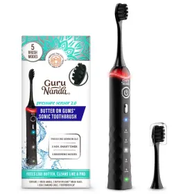 13-22-001-08892-1 Gurunanda Electric Toothbrush Sonic 2.0 Smart Pressure Sensor 5 Modes Ipx7 Black