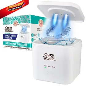 13-38-001-08745-1a Gurunanda Retainer And Aligner Cleaning Pod For Retainers Dentures White