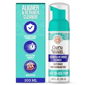 Gurunanda 810051088649 Aligner And Retainer Cleaner Foam Gentle Cleaning For Aligners