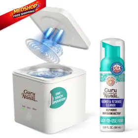 Gurunanda 810051089011 Retainer Cleaner Set Ultrasonic And Uv Cleaning Pod Aligner White