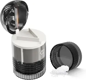 Ywfgq01 Gusil 4-in-1 Pill Crusher And Cutter Fine Powder Grey