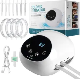 G002 Gvpipys Electric Enema Kit Colon Cleanse Lcd Adjustable Flow Multi-nozzle Ext Supply Pro