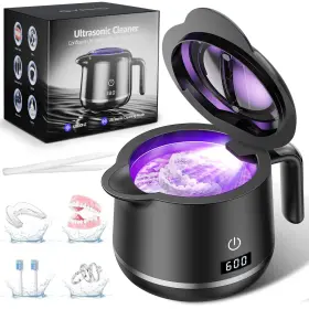 Csb-02 Gynhd Dental Ultrasonic Retainer Cleaner Machine Cleaning Deep Black