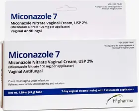 H2 Pharma 361269730412 Miconazole 7 - Nitrate Cream Usp 2% 1.59 Oz Tube