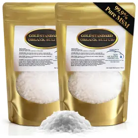 Sulfur2 H2o Air Water Americas Organic Sulfur Crystals 2lb 99.9% Pure Msm Powder Supplement Gold Standard Large