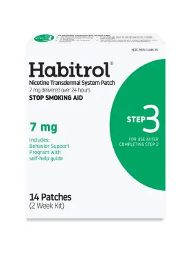 44674 Habitrol Nicotine Patch 7mg Step 3 Stop Smoking Aid 14 Count Transdermal System 44674 Habitrol Nicotine Patch 7mg Step 3 Stop Smoking Aid 14 Count Transdermal System