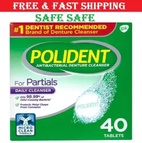 03310 Haleon Us Services Inc. New Polident Partials Denture Cleanser 40 Count