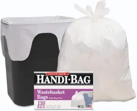 Wbihab6fw130ct Handi-bag Hab6fw130ct Super Value Pack 8gal 0.6mil 22 X 24 White