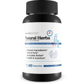 Happy Health Marketplace 744343507801 Natural Herbs Hemorrhoids Capsules - Our Best Hemorrhoid 90 Count Pack Of 1