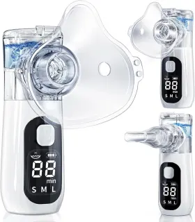 Hawkway 445056197176 Portable Nebulizer For Adults Kids Handheld Mist With Led Digi
