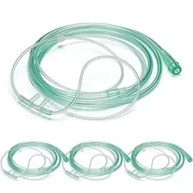 Hd Houdell 767775463842 High-flow Soft Oxygen Cannula Standard Connector 6.6 Feet Green Tubing - 3