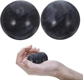 853347f7e09swe3z37wxgh Healifty 2pcs Jade Health Exercise Balls For Elderly Hand Massage Tool Black
