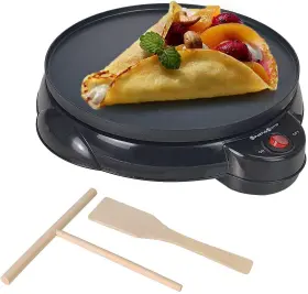 Health And Home 603935037358 Electric Crepe Maker - 10 Inch Pan Griddle Non-stick Pancake
