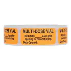 18326 Health Care Logistics 1 000-pieces Hcl Series-12 Multi-dose Vial 1.5 Inch X 0.625 Label Discard