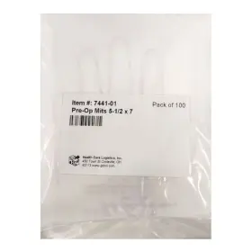 7441-01 Health Care Logistics 100-pieces Pre-op Mits 7 Inch X 5.5 Adhesive Palm White