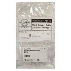 7784 Health Care Logistics 12-pieces Dropper Bottle 15ml Sterile