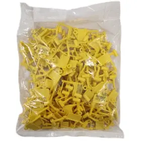 7903 Health Care Logistics 100-pieces Hcl Padlock Seal Sequentially Numbered Yellow
