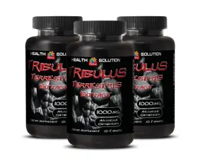 Health Solution 739862245518 Tribulus Terrestris Powder 1000mg Puncturevine Pure Quality 3 Bot 180ct